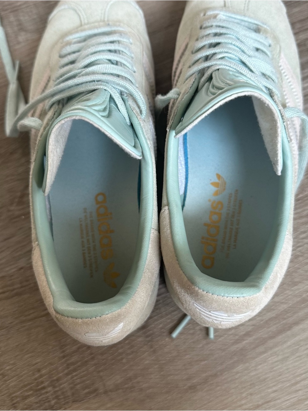 Adidas Gazelle Sneakers, Mint Green Suede, 7.5 - Picture 5 of 7